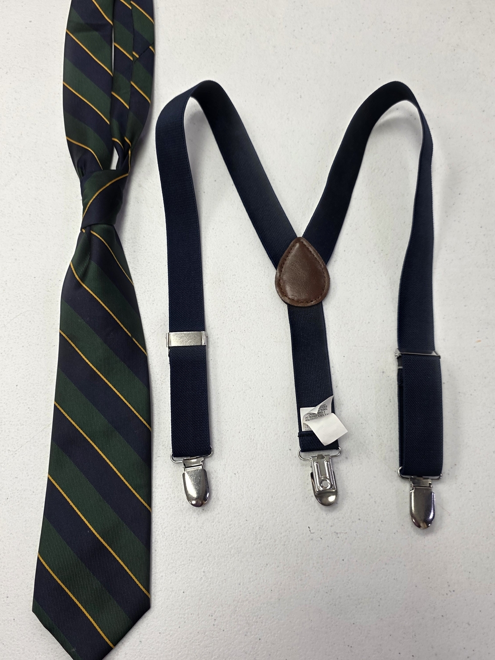 The Children's Place Navy Blue Suspenders & Neck Tie